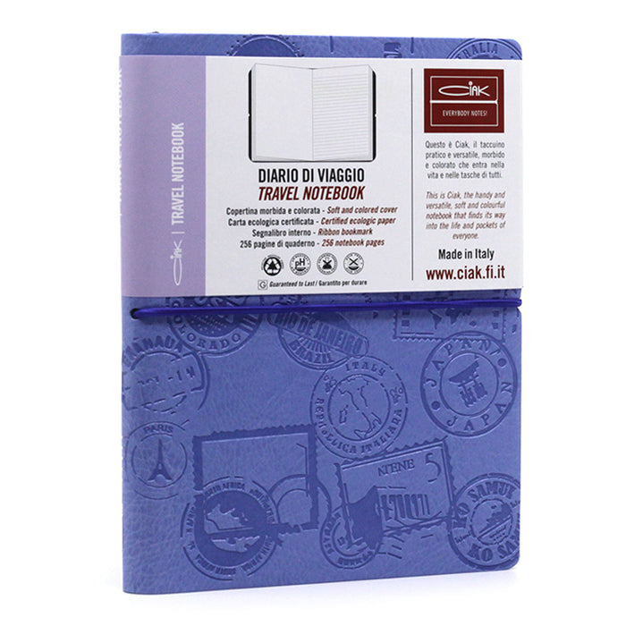 CIAK Travel Notebook - Medium (B6) - Plain/Ruled Pages - Blue