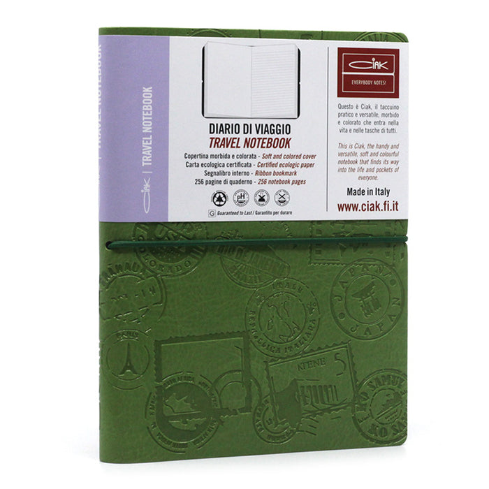 CIAK Travel Notebook - Medium (B6) - Plain/Ruled Pages - Green