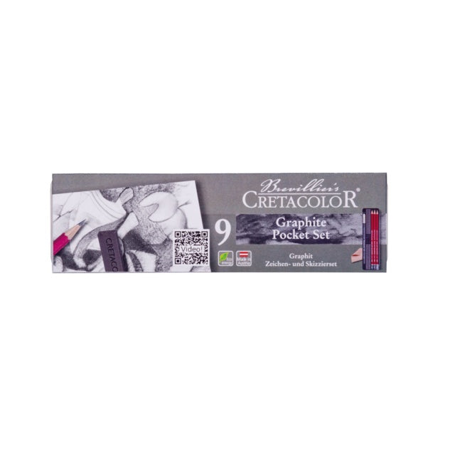 CRETACOLOR Artist Graphite Pocket Tin Set 9