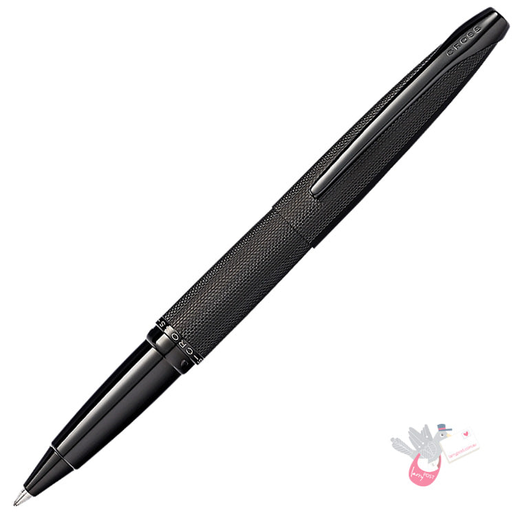 CROSS ATX Rollerball - Brushed Black with Diamond Etch
