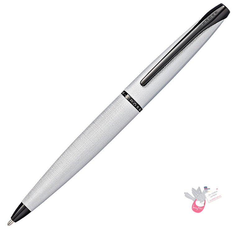 CROSS ATX Ballpoint - Brushed Chrome with Diamond Etch