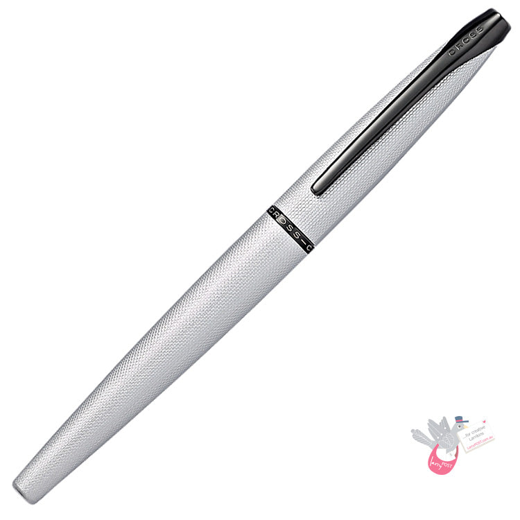 CROSS ATX Rollerball - Brushed Chrome with Diamond Etch