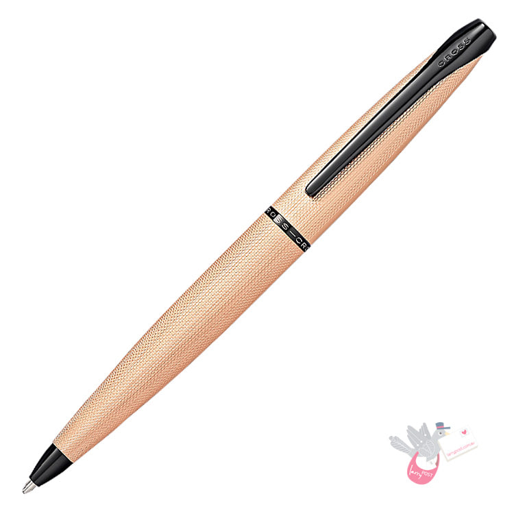 CROSS ATX Ballpoint - Brushed Rose Gold with Diamond Etch