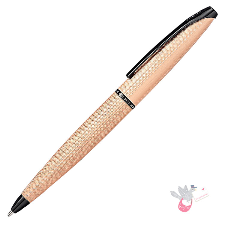 CROSS ATX Ballpoint - Brushed Rose Gold with Diamond Etch