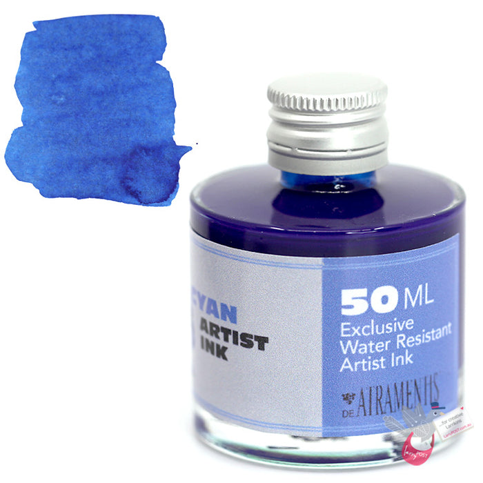 DE ATRAMENTIS Artist Ink 50mL - Cyan