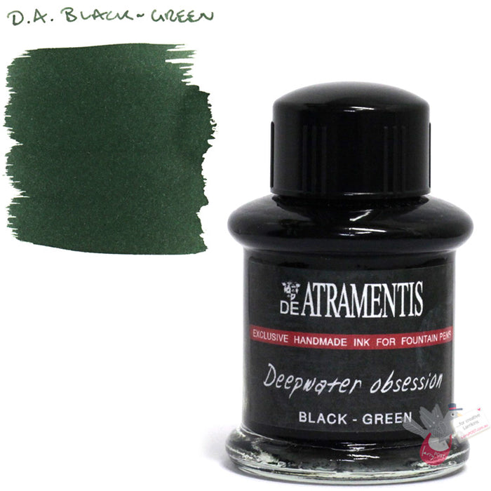 DE ATRAMENTIS Deepwater Obsession Fountain Pen Ink 35mL - Black Green