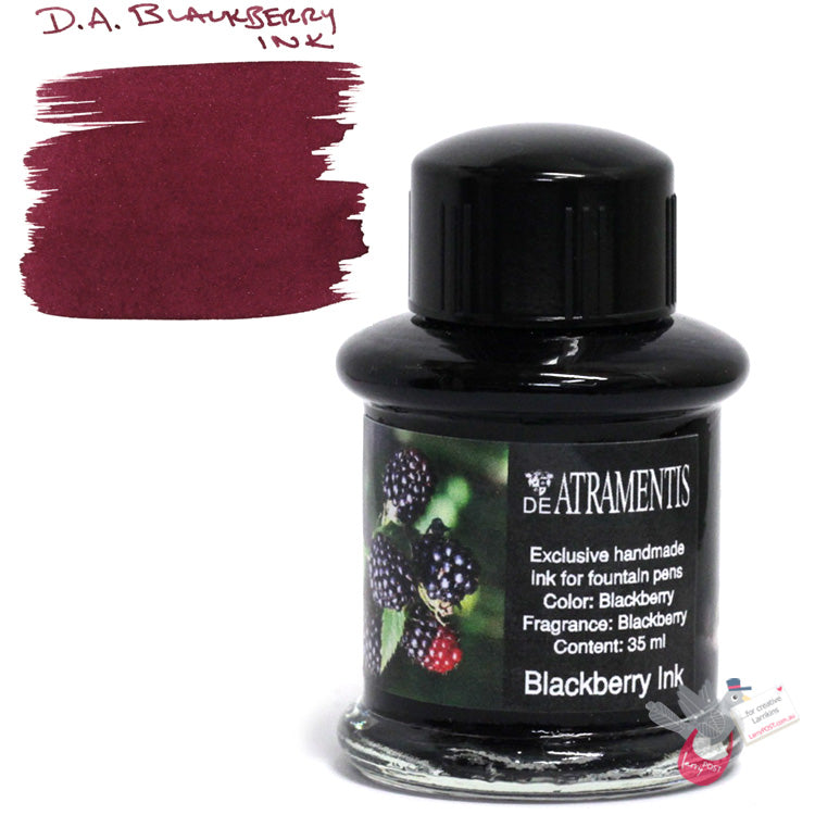 DE ATRAMENTIS Fountain Pen Ink 35mL - Blackberry Fragrance - Blackberry Colour