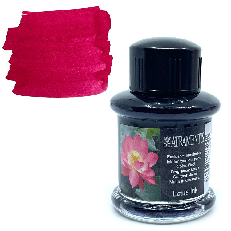 DE ATRAMENTIS Fountain Pen Ink 45mL - Lotus Flower Fragrance  - Red Colour