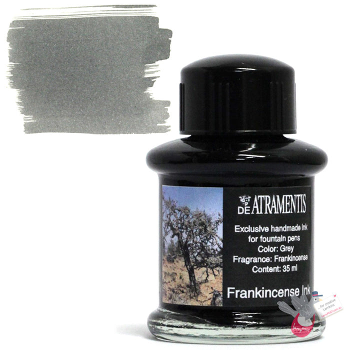 DE ATRAMENTIS Fountain Pen Ink 35mL - Frankincense Fragrance - Grey Colour