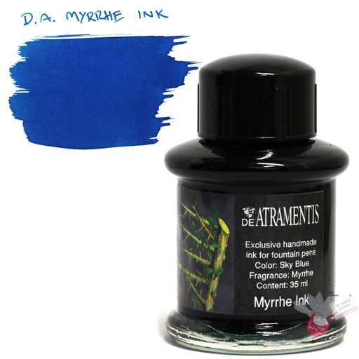 DE ATRAMENTIS Fountain Pen Ink 35mL - Myrrhe Fragrance - Sky Blue Colour
