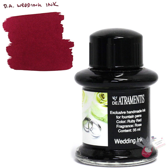 DE ATRAMENTIS Fountain Pen Ink 35mL - Rose Fragrance - Ruby Red Colour
