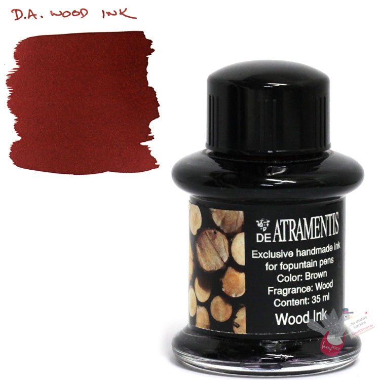 DE ATRAMENTIS Fountain Pen Ink 35mL - Wood Fragrance - Brown Colour