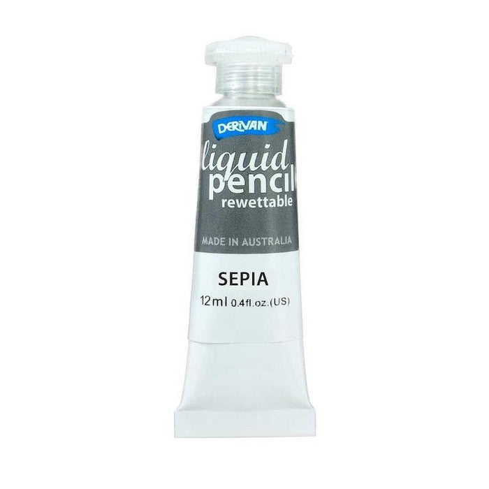 DERIVAN Liquid Pencil (Rewettable) - 12mL - Sepia