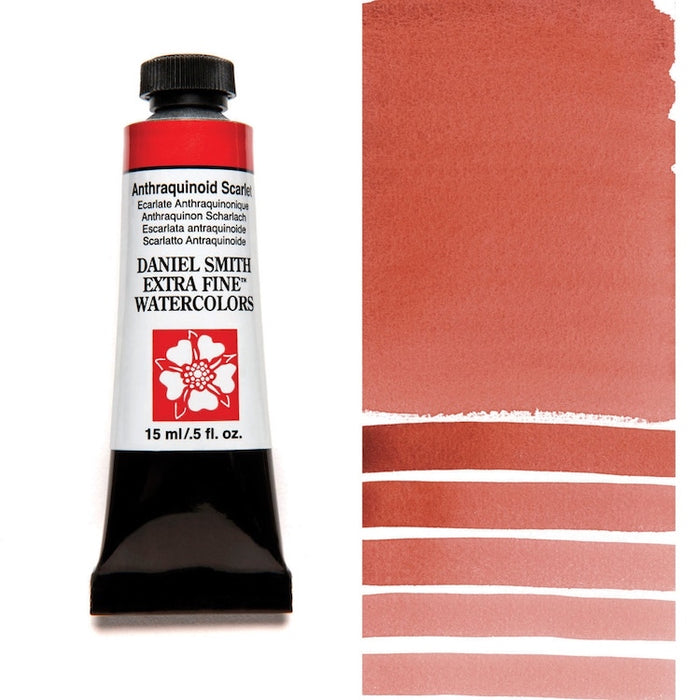 DANIEL SMITH Watercolour - 15mL - Anthraquinoid Scarlet (PR168)