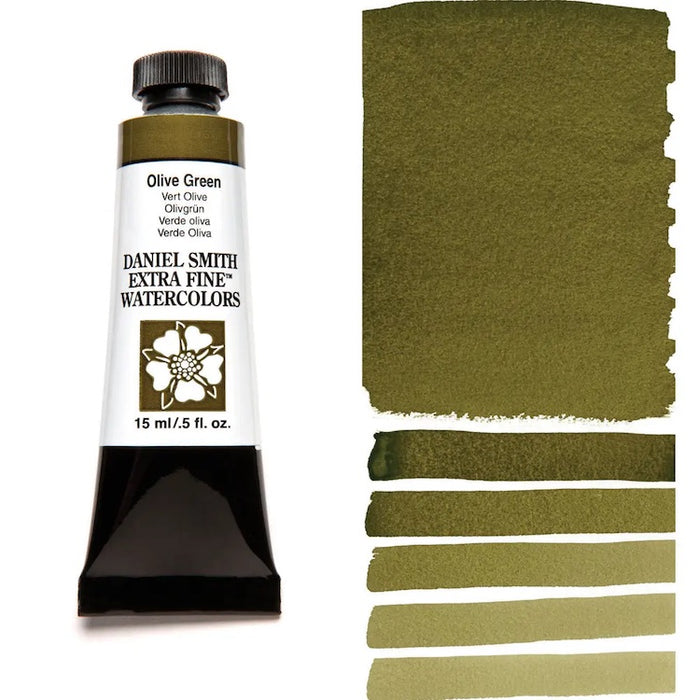 DANIEL SMITH Watercolour - 15mL - Olive Green (PY97,PB29,PBr7)