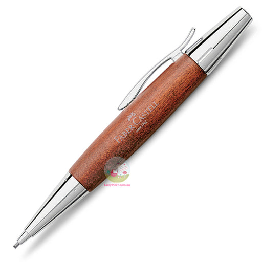 FABER-CASTELL E-Motion - Chrome and Pear Wood - Twist Pencil 1.4mm