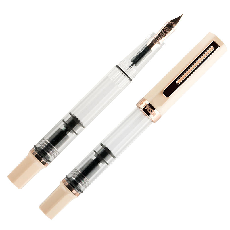 TWSBI Eco Fountain Pen - Creme with Rose Gold - 1.1mm Italic (stub) Nib