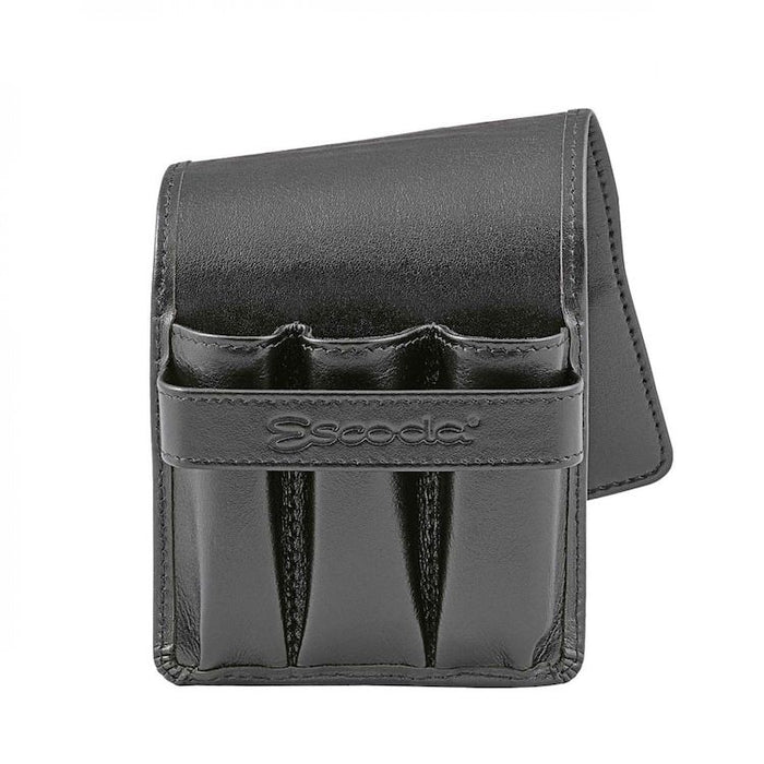 ESCODA Leather Travel Brush Case (holds 6 brushes, not included) - Black