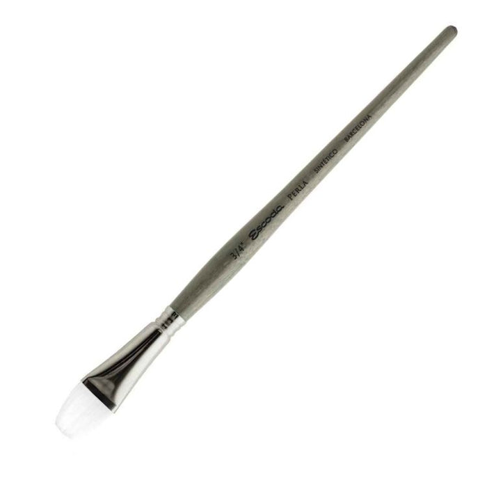 ESCODA Perla (1432) Synthetic Sable Watercolour Short Handle Brush - Flat - 3/4" (18.5 x 19mm)