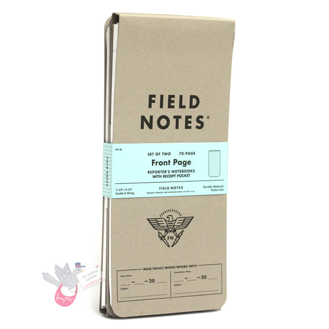 FIELD NOTES Front Page Reporter Notebooks - Set of 2 - Tall Pocket Size