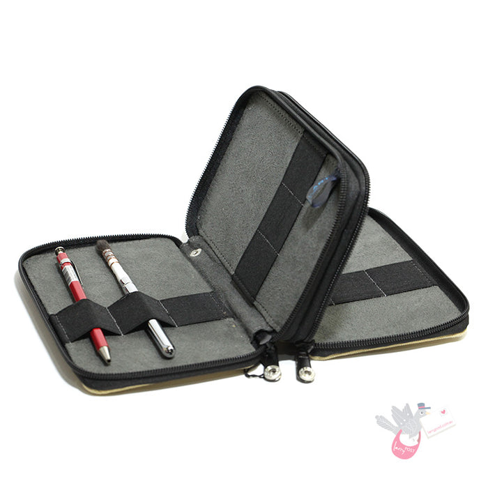 GLOBAL ART Canvas Pencil Case - Holds 36-48 Pencils - Sage