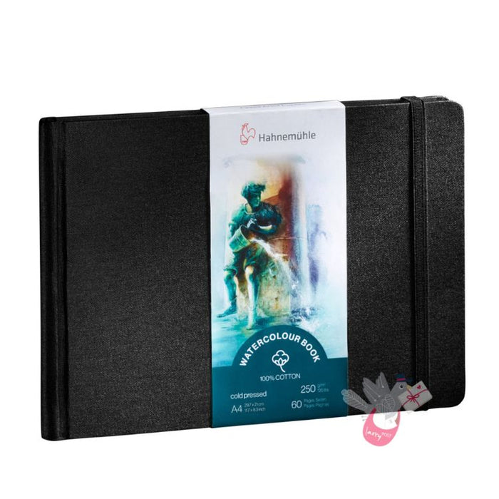 HAHNEMUEHLE 100% Cotton Watercolour Sketchbook - 250gsm - 60 pages - A5 Landscape