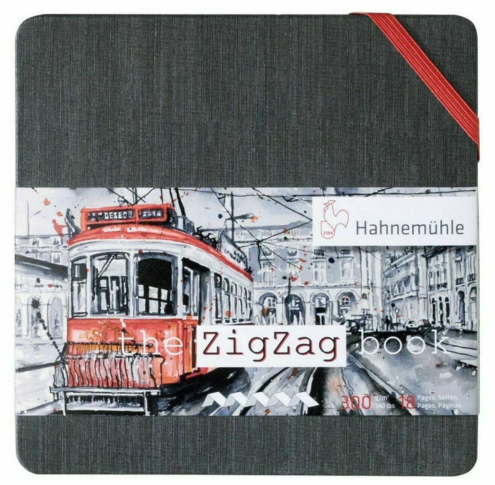 HAHNEMUHLE ZigZag Watercolour Sketchbook - 300gsm - 18 pages - Square (14 x 14cm)