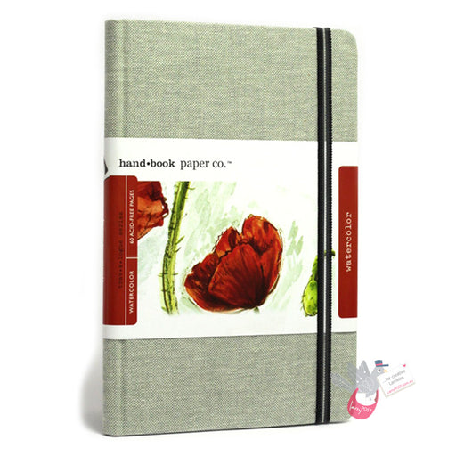 HAND-BOOK JOURNAL CO - Travelogue Series - Watercolour Journal (200gsm) - (5.25 x 8.25" / 13.3 x 21cm) - Grey Linen