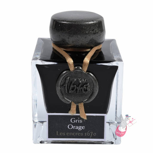 HERBIN Prestige 1670 (Shimmer) Fountain Pen Ink - 50mL - Bleu Ocean (Ocean Blue/Gold)