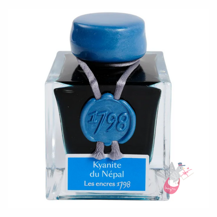 HERBIN Prestige 1798 (Shimmer) Fountain Pen Ink - 50mL - Cornelian d'Egypte (Egyptian Orange/Silver)