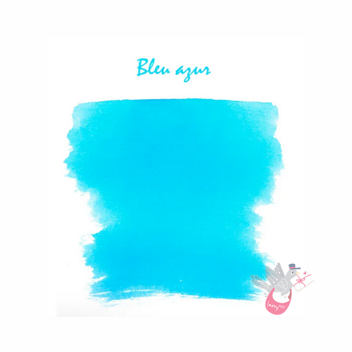 HERBIN "Jewel of Inks" Fountain Pen Ink - 30mL (with pen rest) - Bleu Azur (Azure Blue)