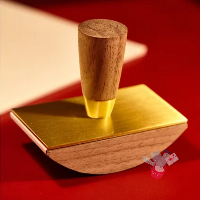 HERBIN Prestige Wooden Rocker Ink Blotter - Walnut and Brass