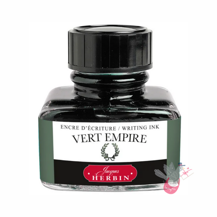 HERBIN "Jewel of Inks" Fountain Pen Ink - 30mL (with pen rest) - Vert Empire (Empire Green)