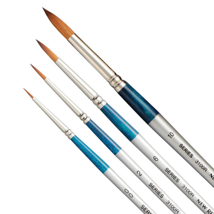 HOLBEIN Watercolour Brush - Series 3100R Resable (Goat/Synthetic) - Round - Size 10 (7 x 25mm)