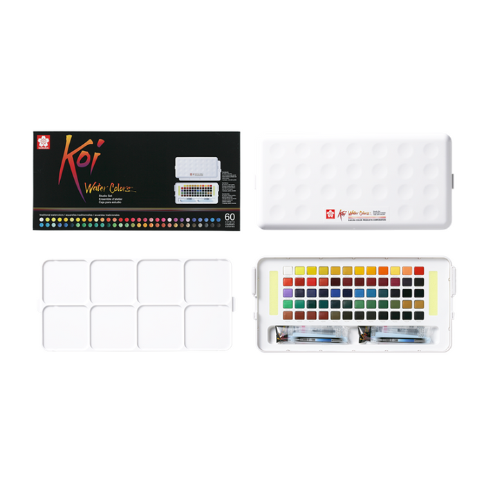 SAKURA Koi Water Colour Field Sketch Box / Kit - 60 Colours