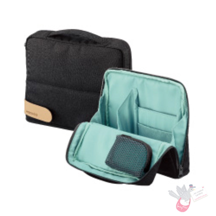 KOKUYO Haco-biz Stand Up Utility Case - Charcoal/Light Blue