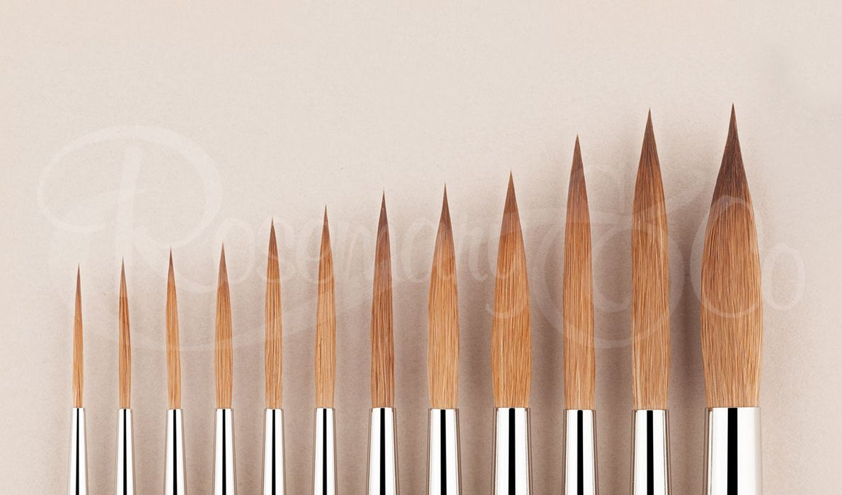 ROSEMARY & CO Brush - Series 44- Pure Kolinsky Sable - Short Handle - Rigger Size 2 (2 x 22mm)
