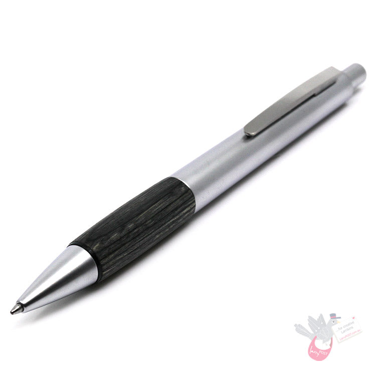 LAMY Accent Aluminium Ballpoint Pen - Karelia Wood Grip Section - LAMY