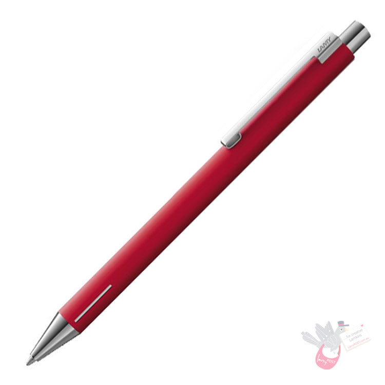 LAMY Econ Ballpoint Pen - Stainless Steel - Red (Limited Edition)