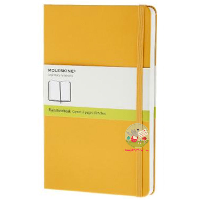MOLESKINE Classic Hard Cover Notebook - Large (A5) - Plain - Orange yellow