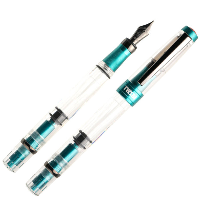 TWSBI Diamond 580ALR Caribbean Fountain Pen - Onyx plated Broad Nib