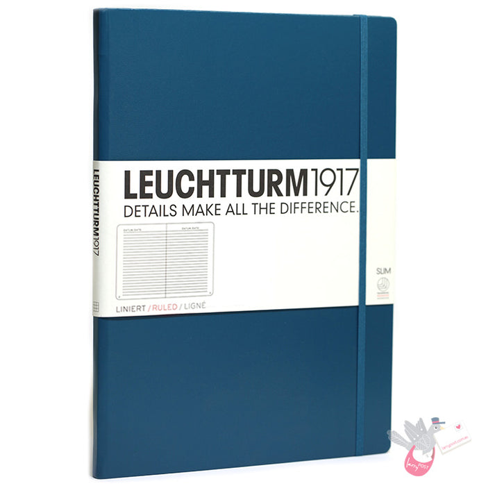 LEUCHTTURM1917 Classic Hard Cover - Master SLIM A4 - Ruled - Pacific Green