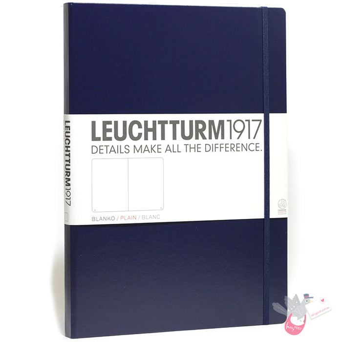 LEUCHTTURM1917 Classic Hard Cover - Master A4 - Plain - Navy