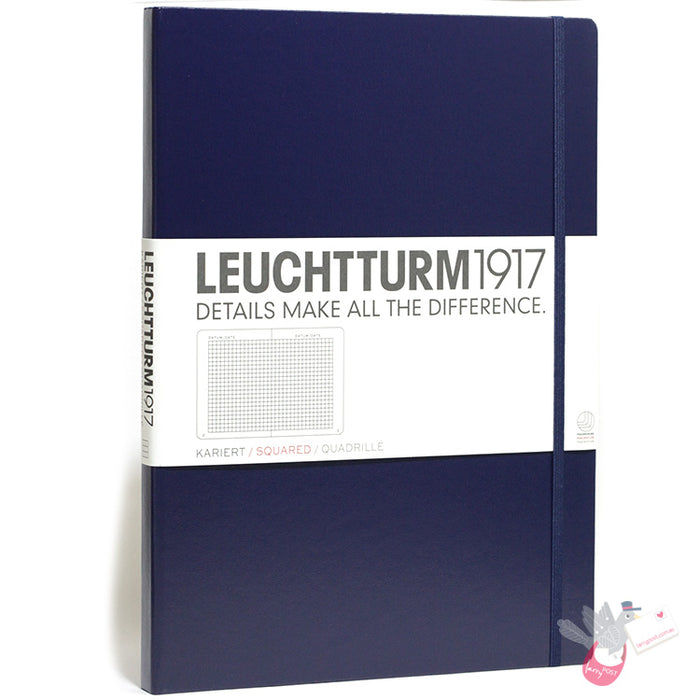 LEUCHTTURM1917 Classic Hard Cover - Master A4 - Squared - Navy