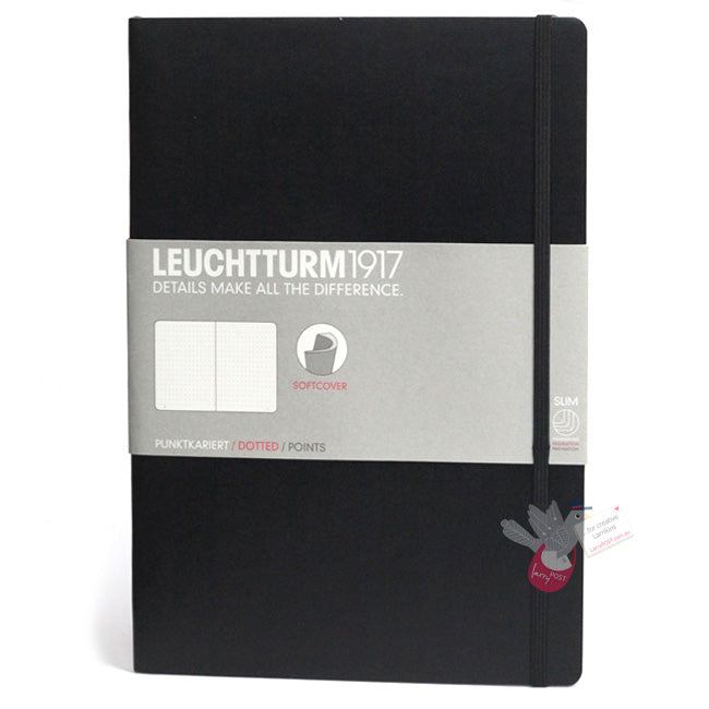 LEUCHTTURM1917 Composition Notebook Soft Cover - B5 - Dotted - Black