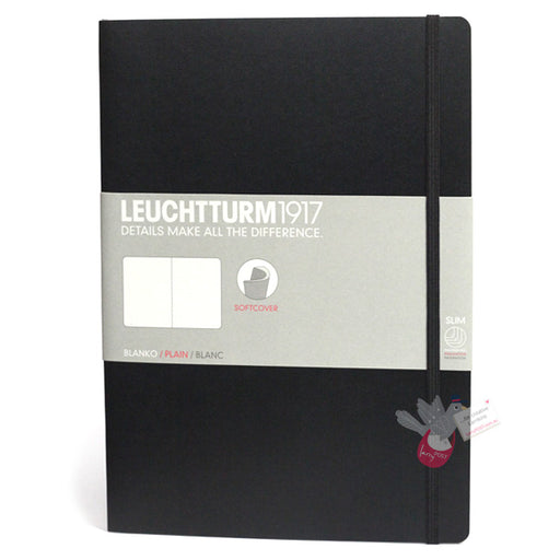 LEUCHTTURM1917 Composition Notebook Soft Cover - B5 - Plain - Black