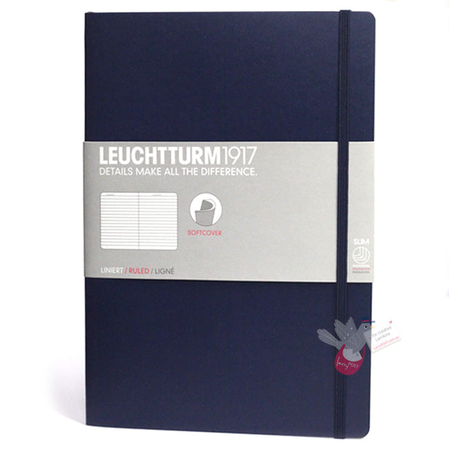 LEUCHTTURM1917 Composition Notebook Soft Cover - B5 - Ruled - Navy