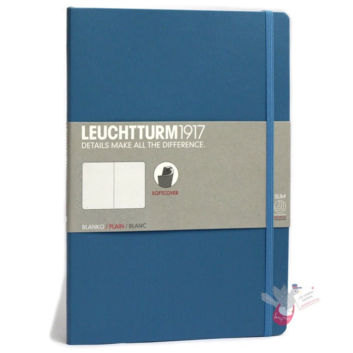 LEUCHTTURM1917 Composition Notebook Soft Cover - B5 - Plain Page - Nordic Blue