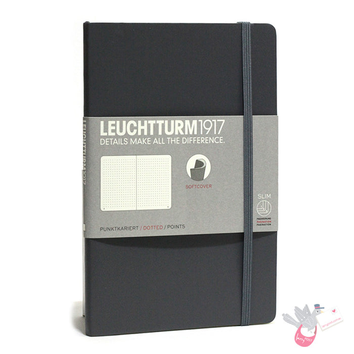 LEUCHTTURM1917 Composition Notebook Soft Cover - B6 - Dotted - Anthracite (grey)