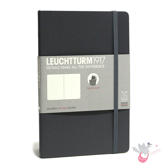 LEUCHTTURM1917 Composition Notebook Soft Cover - B6 - Plain - Anthracite (Grey)